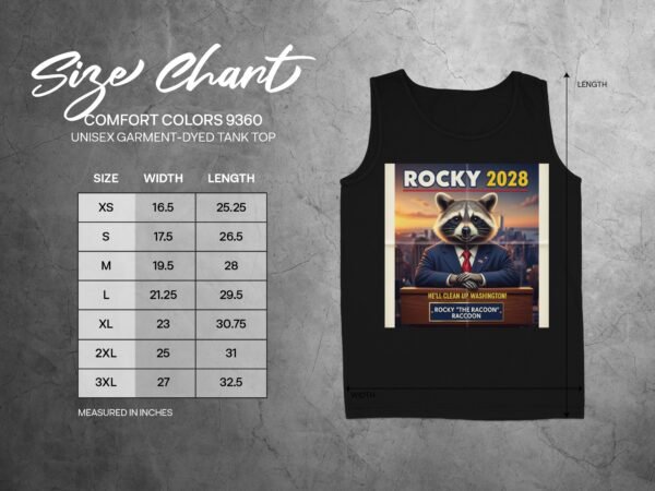 Rocky 2028 Mascot Themed Election Campaign Tank Tops - Image 4