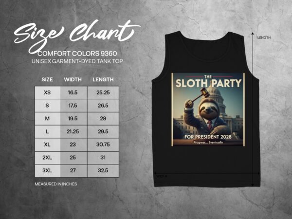 Vote for Sloth Party 2028 Progress Eventually Tank Tops - Image 4